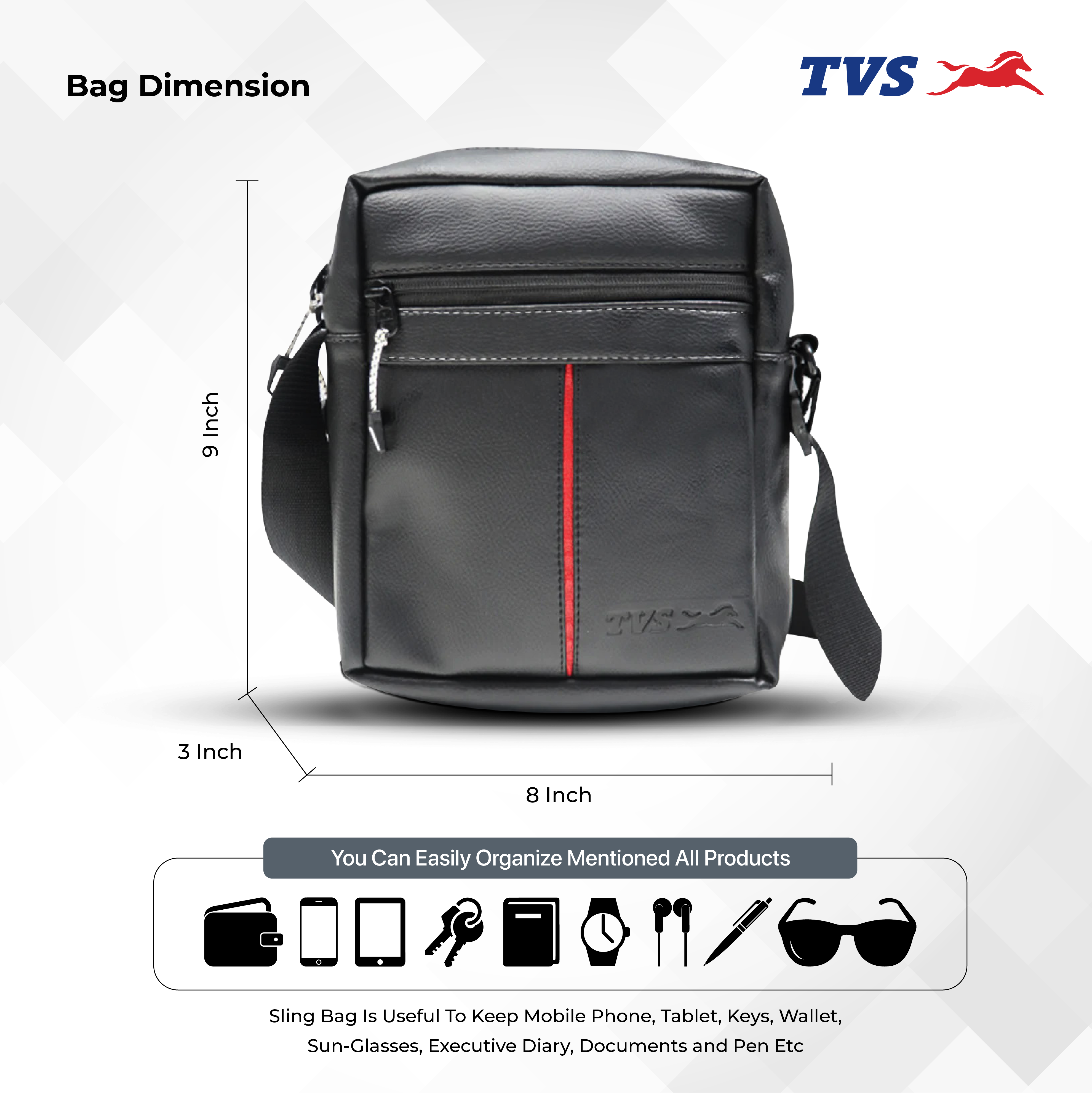 TVS Sling Bag Buy Premium Black Sling Bag Online